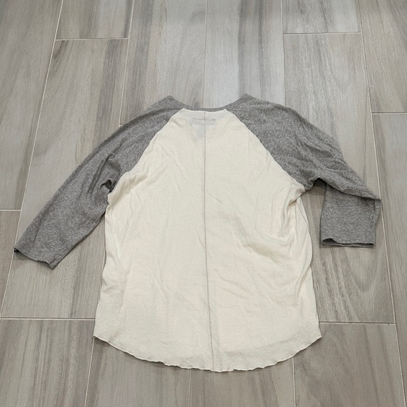 Rag & Bone Men’s Large Gray and Cream Baseball Style 3/4 Sleeve Tee - Picture 8 of 11